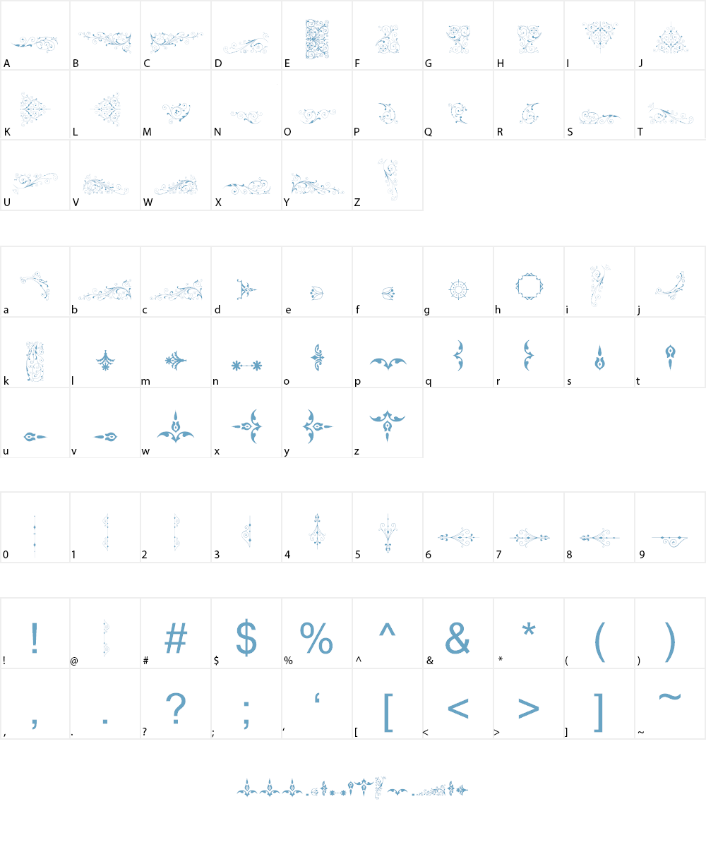 Soft Ornaments Six Font Character